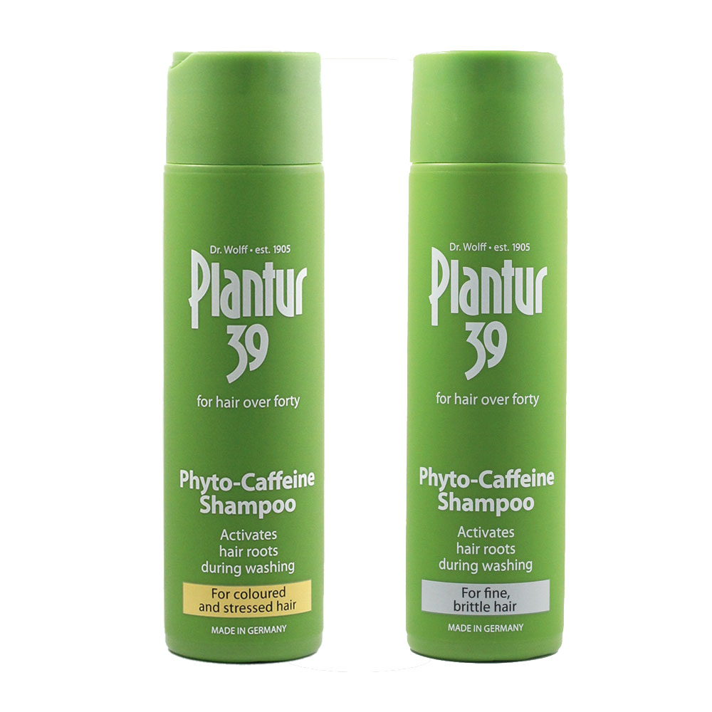 Plantur 39 植物與咖啡因洗髮露 染燙及受損髮質250ml+細軟脆弱髮質250ml