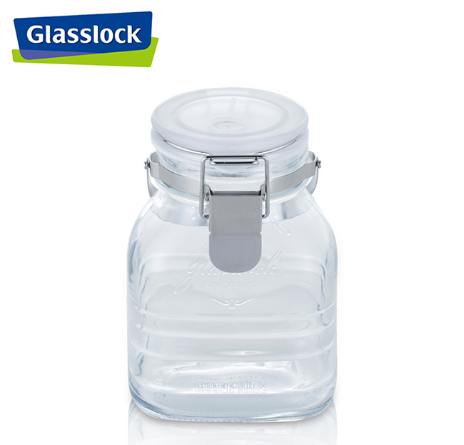 Glasslock附提把醃漬玻璃密封罐-1000ml