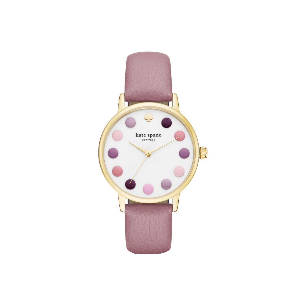 Kate Spade NEW YORK Metro 彩色點點腕錶-34mm