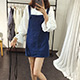 簡約大口袋牛仔吊帶短裙 (藍色)-CiAO妞 product thumbnail 1
