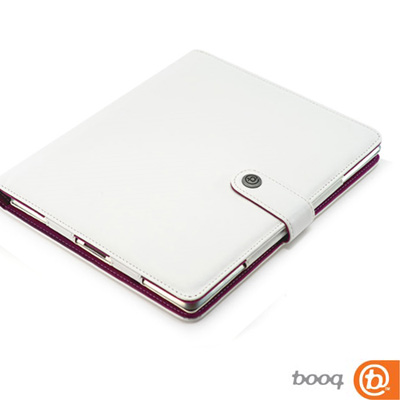 Booq Booqpad iPad 2 專用記事本型保護套(白-紅莓紅)