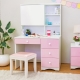 Birdie南亞塑鋼-貝妮3.4尺粉色塑鋼化妝鏡台組(不含椅)-103x60x155cm product thumbnail 1