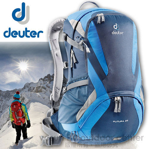 【德國 Deuter】Futura 28 輕量 網架式透氣登山背包_深藍/藍