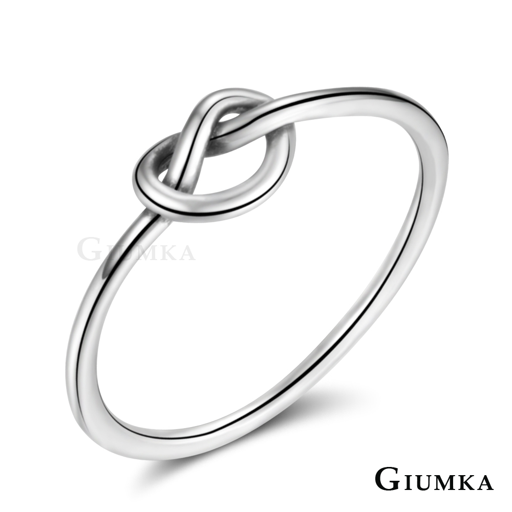 GIUMKA純銀戒指 纏繞的愛925銀戒指女扭結尾戒