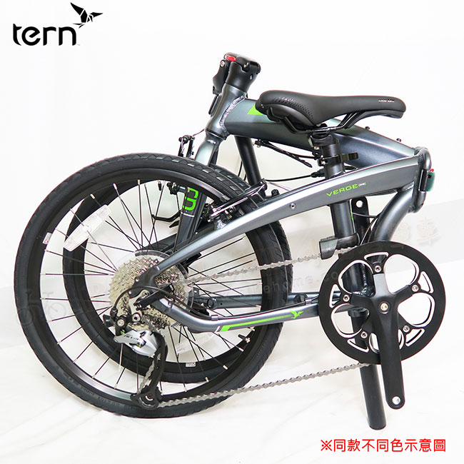 Yahoo!奇摩購物中心-- Tern Verge D9 鋁合金22吋9速451輪組折疊單車-黑