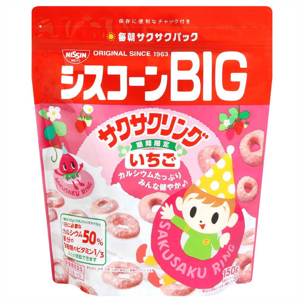 日清Cisco BIG草莓早餐玉米圈圈-期間限定(150g)