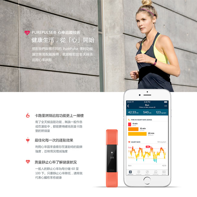 【Fitbit】Alta HR 心率運動手環