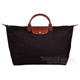 Longchamp Le pliage系列短把拉鍊摺疊旅行包(中.咖啡) product thumbnail 1