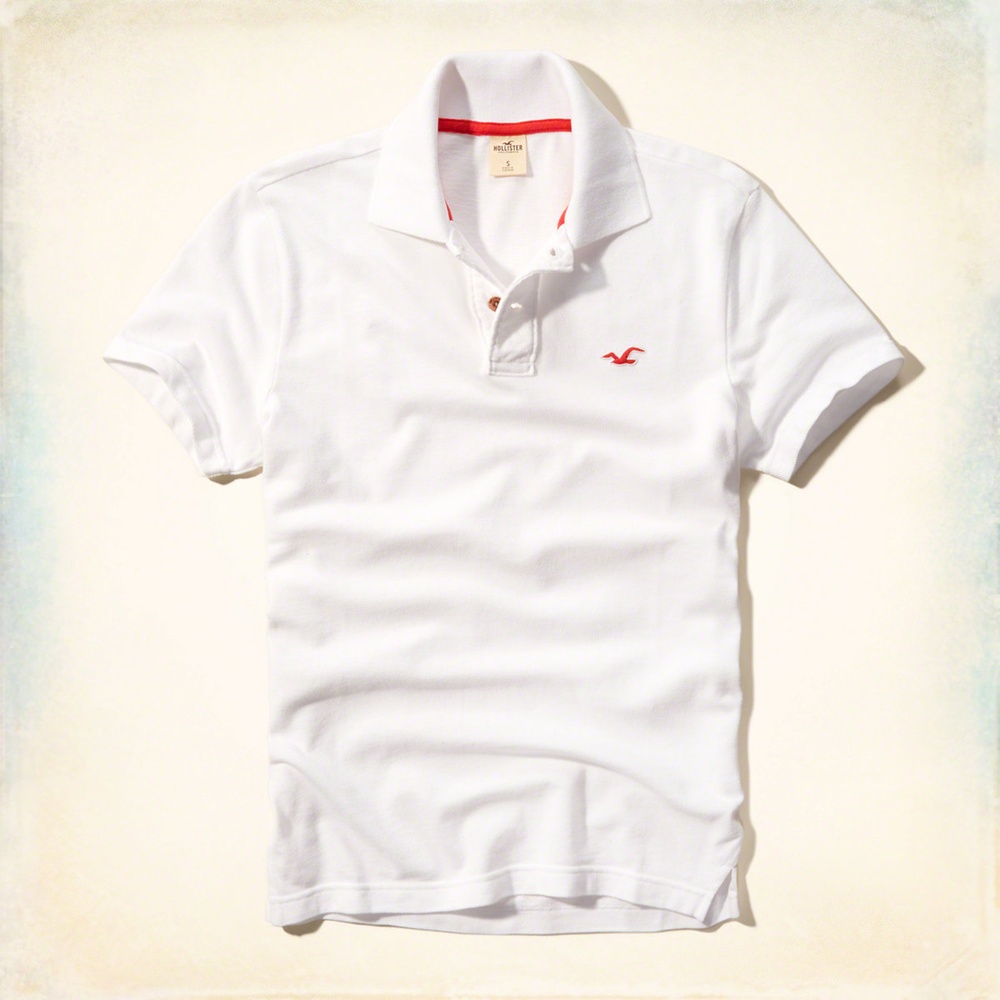 Hollister HCO 短袖 POLO 白色