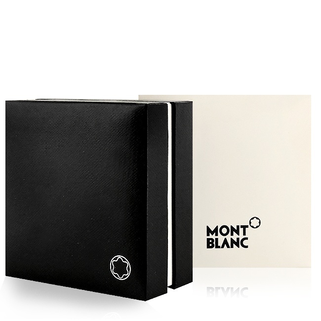 MONT BLANC 萬寶龍 六角星純銀雙環釦手環(藍色)