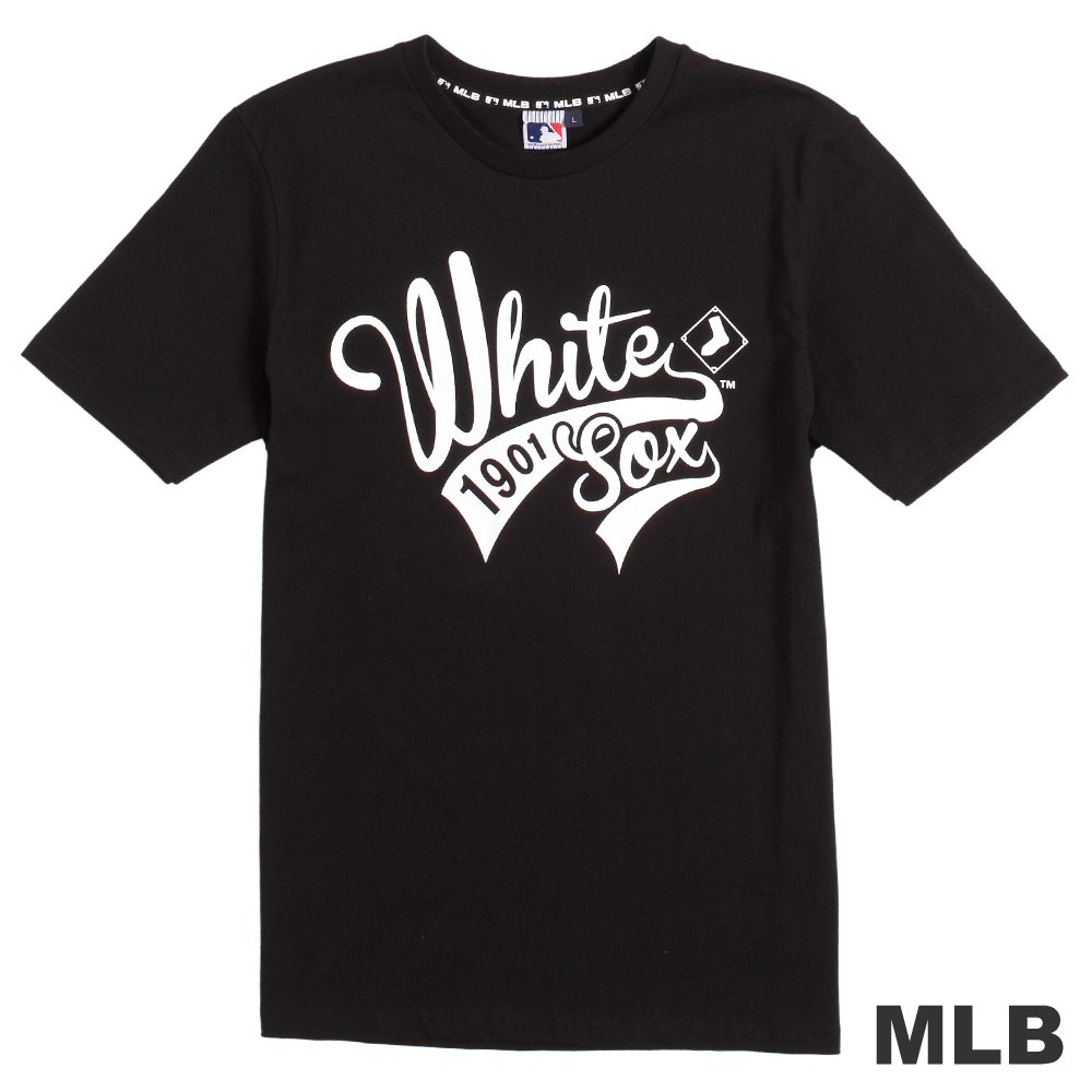 MLB-芝加哥白襪隊流線型印花T恤-黑(男)