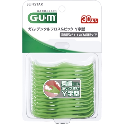 GUM 牙周護理牙線棒Y型(30支入)