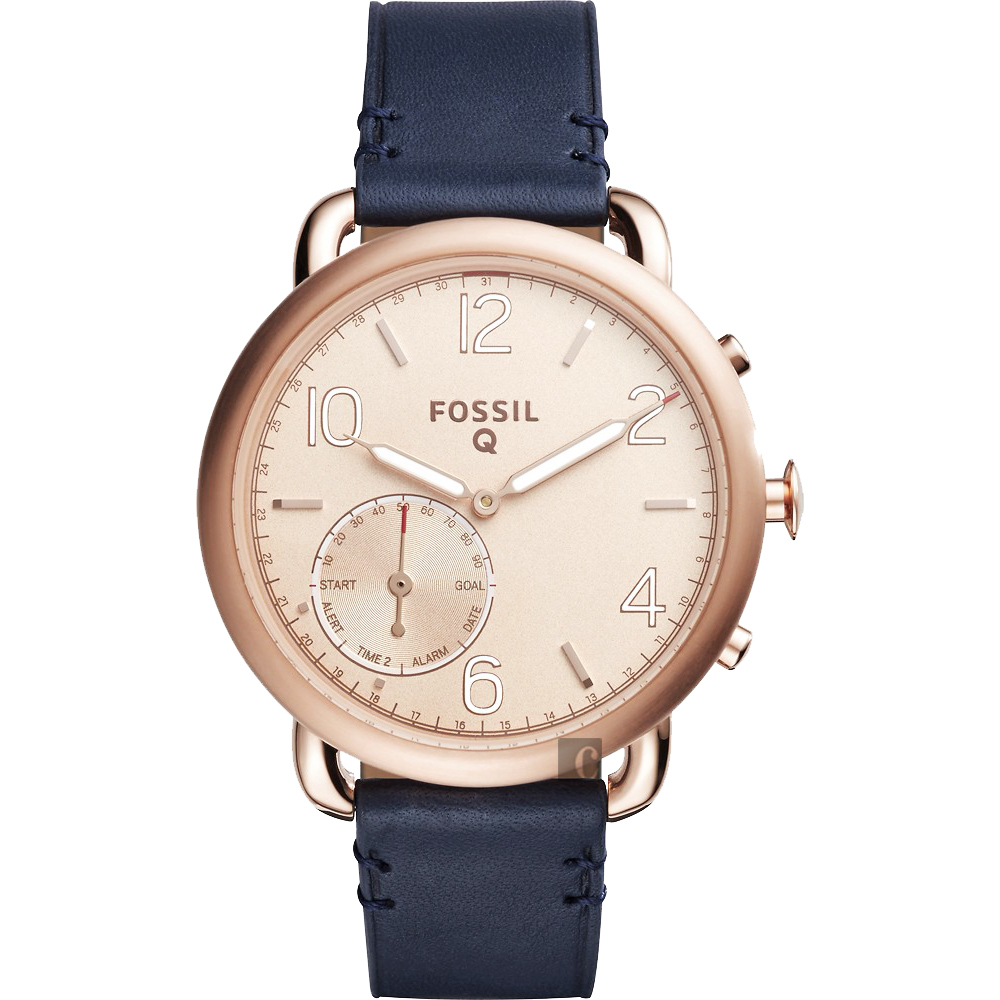 FOSSIL Q Tailor 智慧型多功能腕錶(FTW1128)-玫塊金/40mm