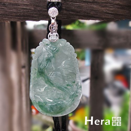 Hera 絕美天然A貨冰種翡翠十二生肖項鍊(生肖雞)