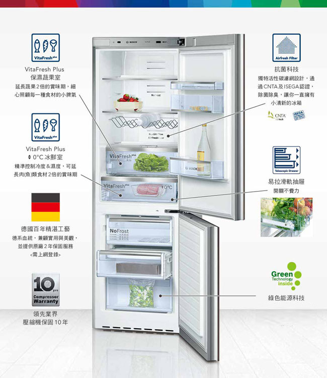 Bosch獨立式冰箱KGN36SW30D