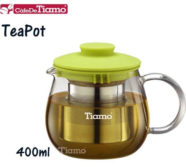 Tiamo FH-3441YX2 玻璃花茶壺-附濾網 400ml(HG1983)