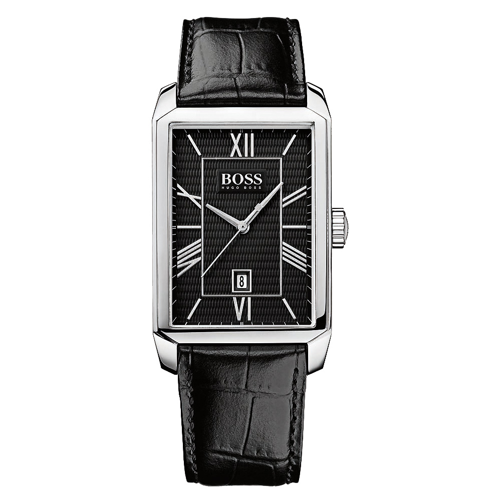 Hugo Boss 簡約羅馬時尚腕錶-黑/31x401mm