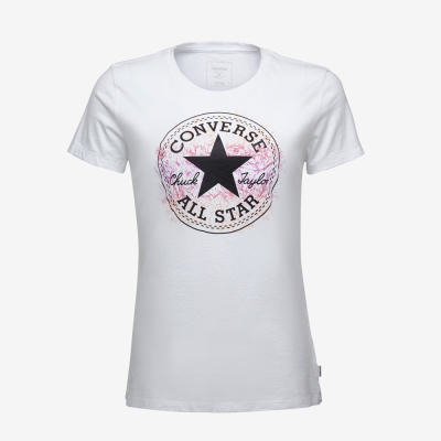CONVERSE-女休閒短T恤10003620A01-白