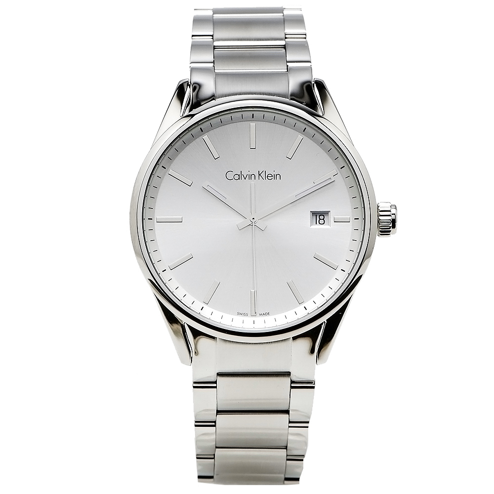 CK Calvin Klein Formality 風雅系列三針手錶-銀白色面/43mm