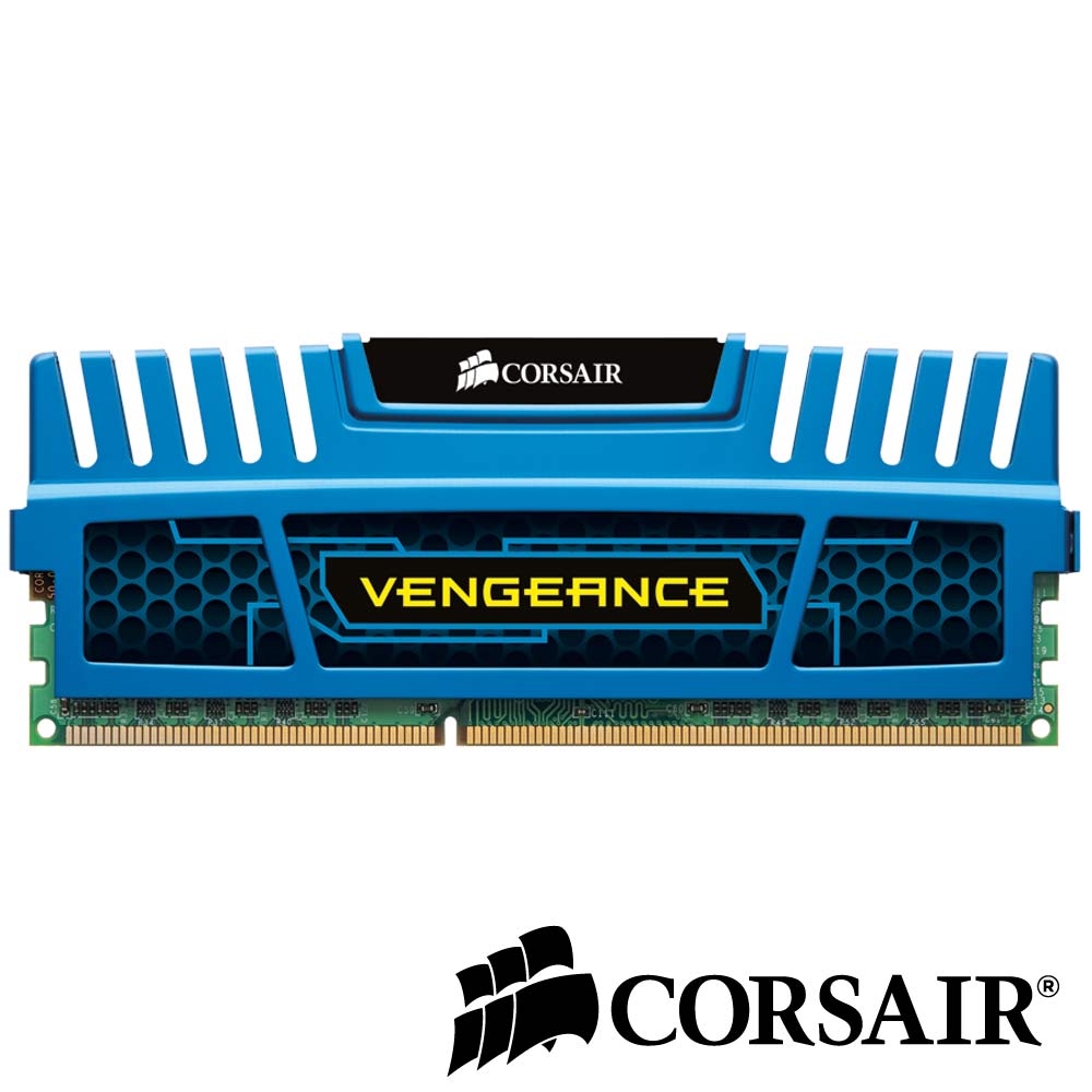 CORSAIR Vengeance DDR3-1600 8GB(8GX1)C10B-藍色