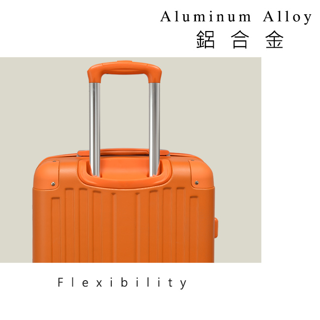 RAIN DEER 米克斯20吋ABS鑽石紋防刮行李箱-亮麗橘