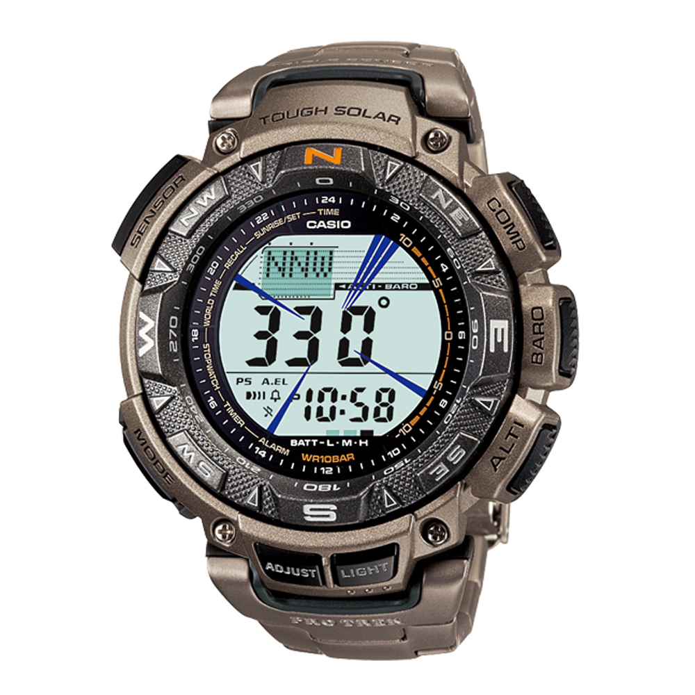 CASIO 獨創技術登峰造極鈦專業登山錶(PRG-240T-7)-50.9mm