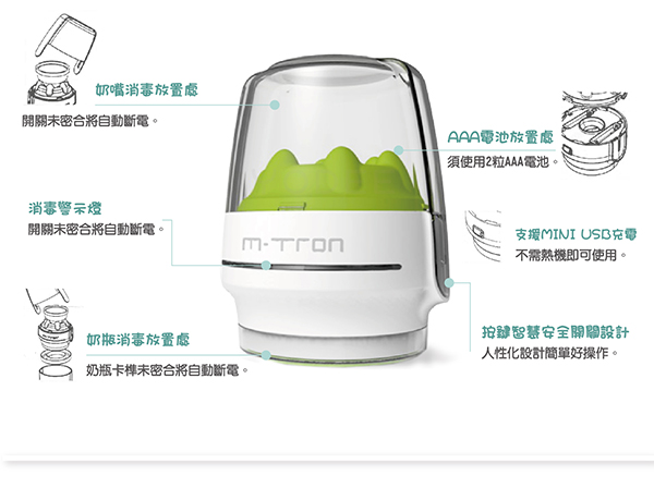 英國 MTRON 攜帶型 / 多功能 紫外線奶瓶消毒器