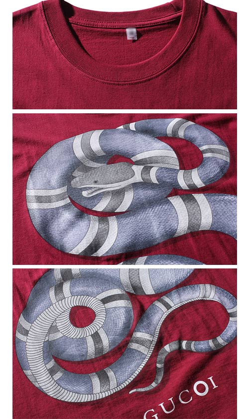 立體蛇印刷圖案圓領潮T (共二色)-Storm Man