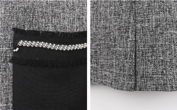 Begonia 線織縫珠抽鬚口袋無袖背心洋裝(共二色)