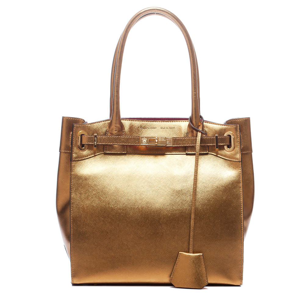 A.D.M.J 光澤牛革 COVA-TOTE BAG-Bronze