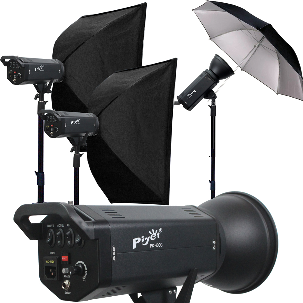 Piyet 大型專業攝影棚三燈組合 ( PK-400G )
