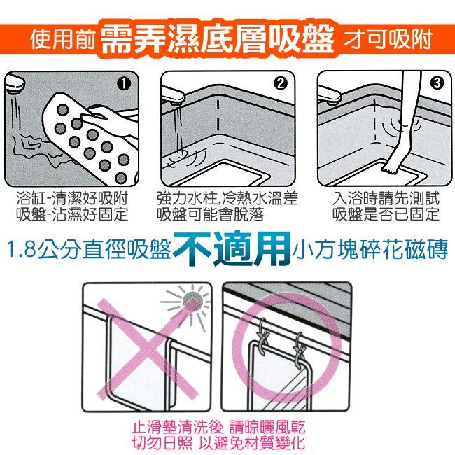 【特惠組】日本waise浴缸專用大片加長型止滑墊2入組