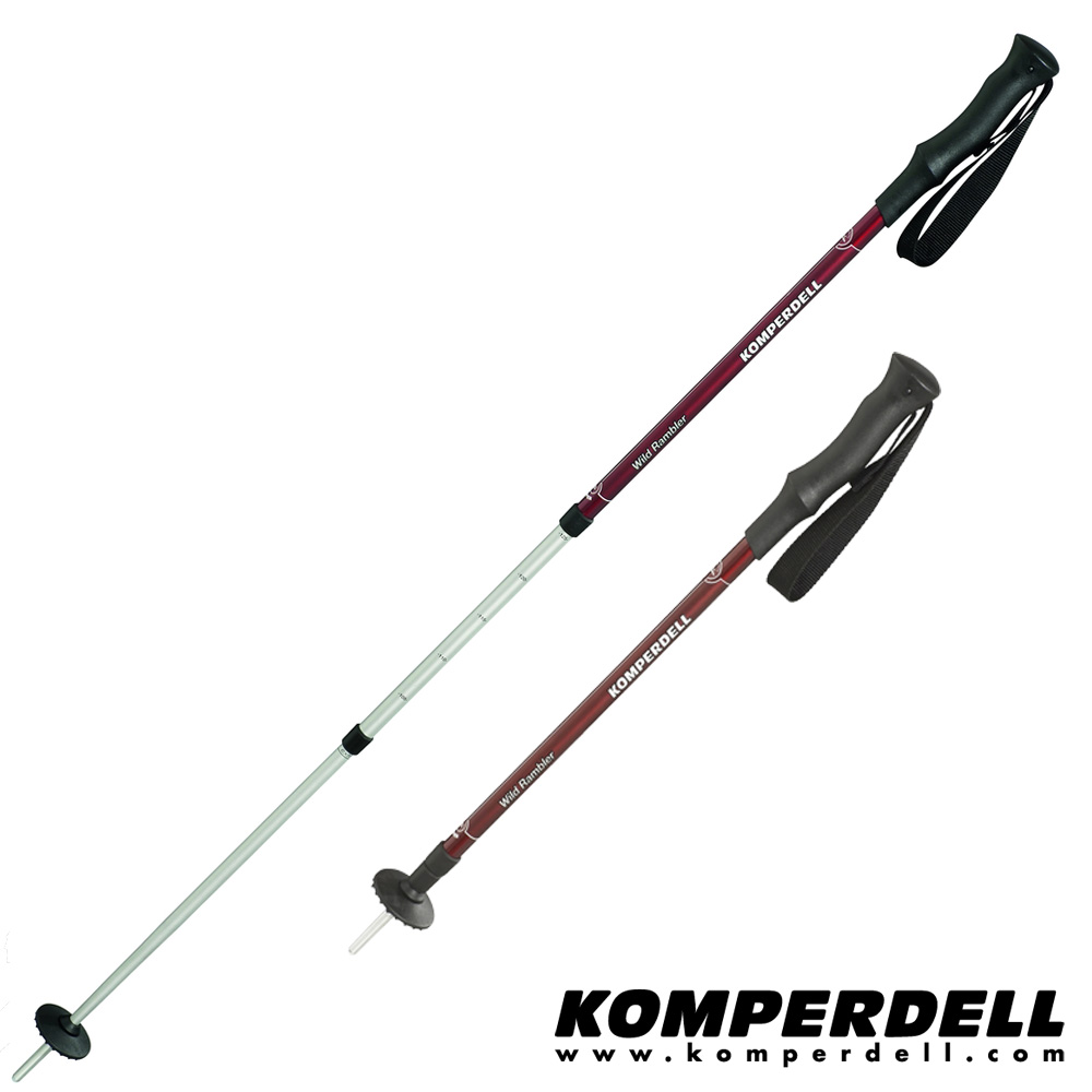 KOMPERDELL WILD RAMBLER 橡膠握把登山杖(雙支銷售)
