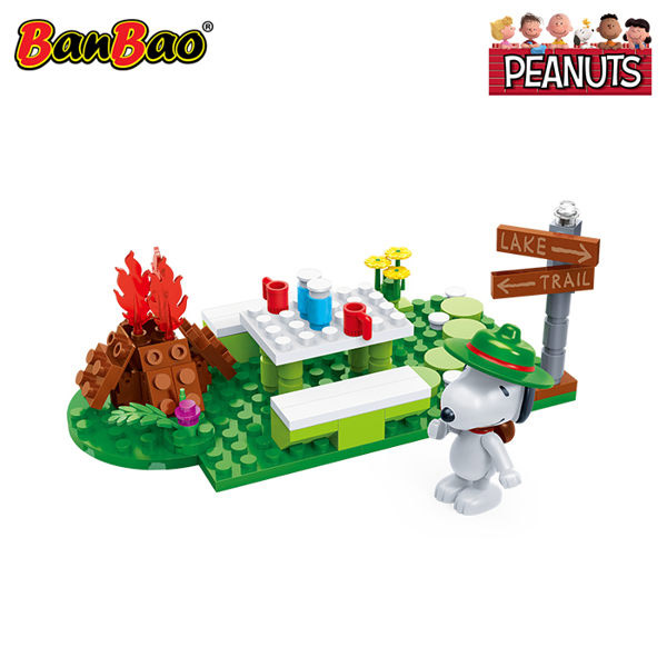 任選 BanBao邦寶積木 史努比系列 Peanuts Snoopy 野餐趣 7516