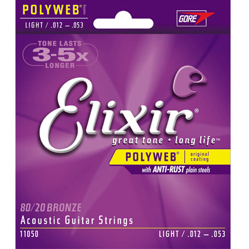 Elixir POLYWEB EXXF-11050 民謠吉他套弦 (12~53)