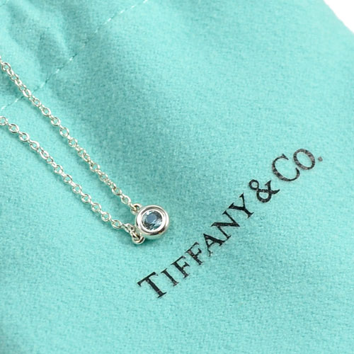 Tiffany&Co. Elsa Peretti 純淨圓形海藍寶石純銀項鍊