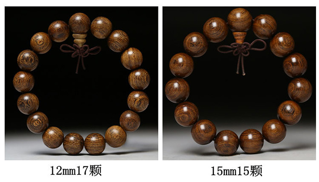 古緣居 正宗天然金絲檀木佛珠手串(12mm)