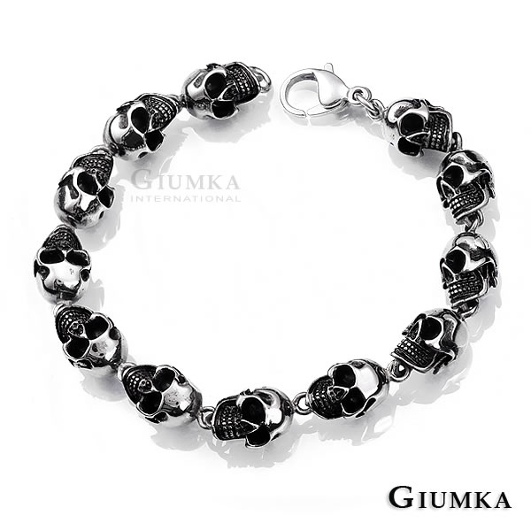 GIUMKA 骷髏之魂白鋼手鍊