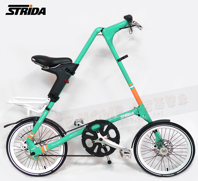 STRiDA 速立達 18吋SX 折疊碟剎單車(三角形單車)截色橘-薄荷綠