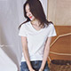 純色V領棉質短袖T恤(共三色)-ROANN product thumbnail 1