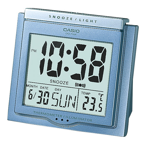 CASIO 測溫型數字電子鬧鐘(DQ-750F)-共四色