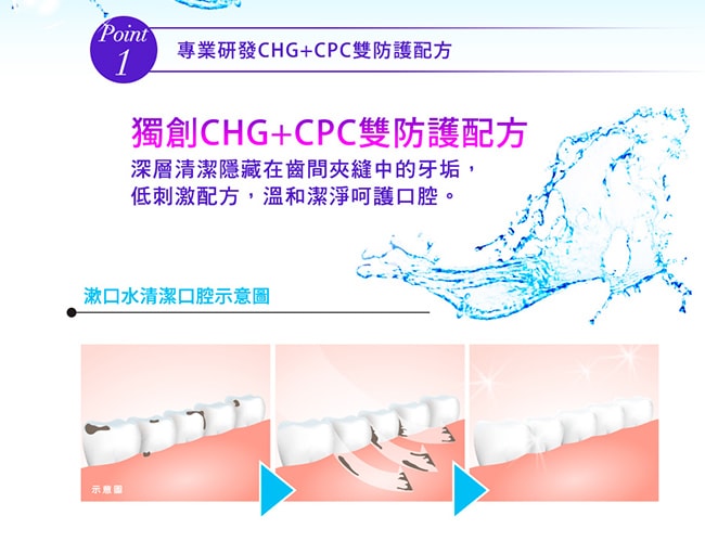 刷樂專業護理漱口水-酷涼口味-750ml(獨創CHG+CPC配方)