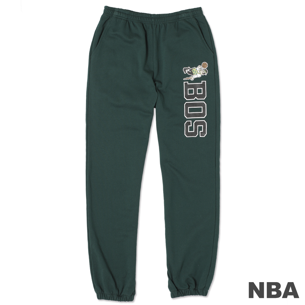 NBA-波士頓塞爾提克隊印花縮口棉質長褲-深綠(男)