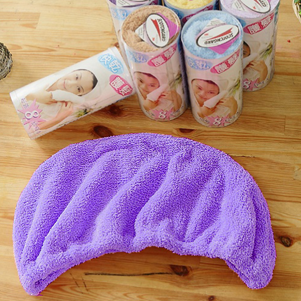 米夢家居-台灣製造水乾乾SUMEASY開纖吸水紗-快乾護髮浴帽(紫)2件