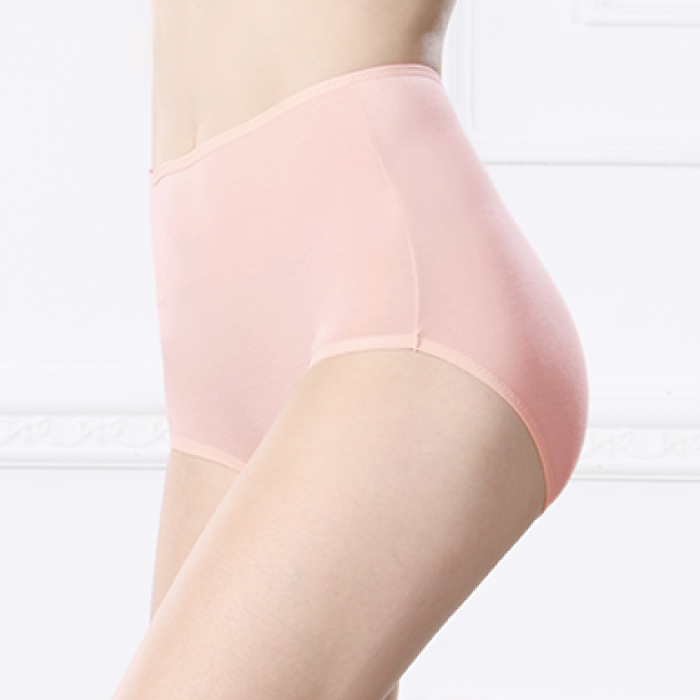 台灣製安心健康蠶絲蛋白高腰透氣呵護型 M-2XL 內褲 粉色 可蘭霓Clany