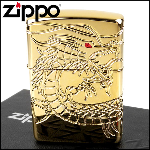 【ZIPPO】美系~Dragon-龍紋深刻鍍金打火機