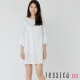 JESSICA-清新百搭荷葉七分袖造型洋裝 product thumbnail 1