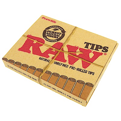 RAW 西班牙進口-PREROLLED TIPS-預捲紙濾嘴-6mm*2盒