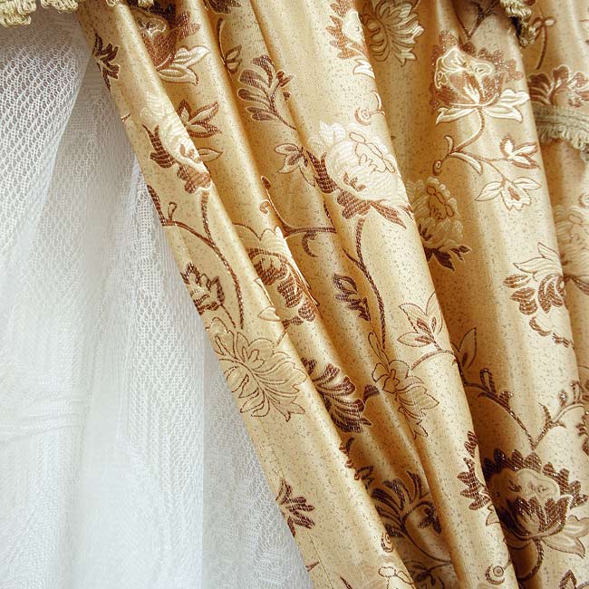 布安於室-緹花穿管式雙層窗簾