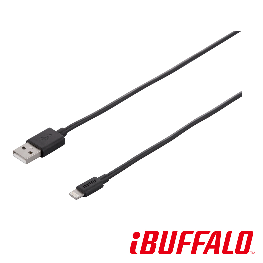 Buffalo APPLE Lightning 專用傳輸線(iphone)-2M(黑)